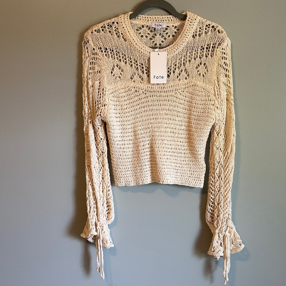 Fate Beige Knit Top